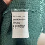 American Eagle Floral Waffle Knit Thermal Bodycon Sweater Dress in Green Size XS Photo 7