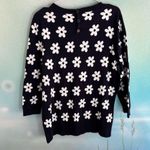 1901  Dark Blue Sweater with Cream Floral Design Photo 0