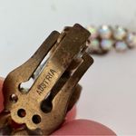 Vintage Aurora Borealis Crystal Clip On Earrings Womens Estate Marked Austria Silver Photo 3