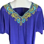 Johnny Was  crinkle purple blouse Photo 3