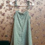 Green and white floral dress short tank top Size M Photo 1