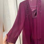 💥REDUCED💥Patra two piece dress burgundy size 8 Vintage embroidery to jacket Maxi Purple Photo 15
