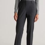 Quince Italian Wool Slim Ankle Length Trousers Dark Gray size 12 NWT Photo 0