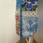 Boston Proper Mixed Media Eyelet Patchwork Print Fit and Flare Dress. Size S Photo 5