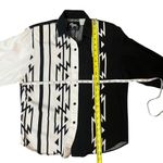 Vintage Roper Rodeo Blue Button Shirt Southwestern Black White Aztec Women Small Photo 4