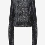 The Attico Woven Long Sleeve Blouse Black size 8 Size M Photo 9