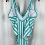 Kona Sol Target  Teal&White Stripe V Neck One Piece Swimsuit Sz.XL NWOT Photo 8