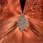 Ciré A Division of Landa Flame Orange Plunge Neck Halter Gown 16 Y2K Photo 4