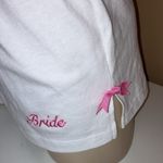 Bride Size Medium White Bride Short W/Pink Ribbons & White Baby Tee W/Pink Bow Pink Photo 5