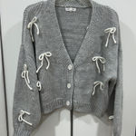 Blu Pepper Button up bow sweater Photo 0