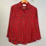 Xirena Women's Sierra Red Stone Plaid Flannel Sz XS Casual Snap Button Preppy Photo 1