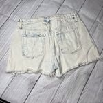 Wild Fable Cut-Off Denim Short White Blue High Rise 5-Pocket Raw Hem Light Wash Photo 2