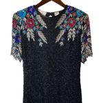 Laurence Kazar Vintage Beaded Sequin Silk Dress Photo 3