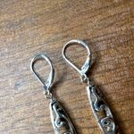 Boutique Womens Faux Pearl Dangle Fashion Earrings Silver Ivory Photo 4