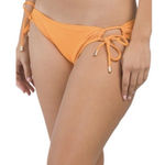 La Blanca Island Goddess Side-Tie Bikini Swimsuit Bottom Sz 8 Tangerine UPF 50+ Photo 1