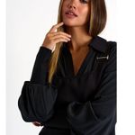 Shan Sofia Sheath Mini Dress Square Neck Anthracite Black 3D Jersey NWT Size 10 Photo 6