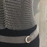 Elaine unziker metal Chainmail tank top cosplay soldered rings medieval larping Silver Size M Photo 3