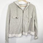 Free People Womens Gray Full Zip Jacket Size S Boxy Oversized Casual Lounge Photo 0