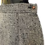 Emanuel Ungaro Solo Donna Paris Metallic Chevron Tweed Wool Midi Pencil Skirt Photo 5