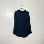 Michael Kors Womens Roll Tab Sleeve Blouse Top Black Size M EUC Photo 1