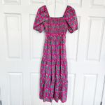 Boden Smocked Bodice Maxi Dress in Festival Pink Size 6 Photo 2