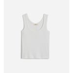 Madewell  Regenerative Cotton Ribbed Scoopneck Tank Top Womens White XL NWT Photo 4