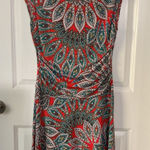 Enfocus Studio Women’s Dress Enfocus Petite 10P Red‎ Paisley Multicolor Floral Boho Summer Work Photo 0