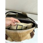 Diane Gail South African Springbok Fur with Leather Trim Crossbody Messenger Bag Brown Photo 8