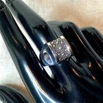 MICHAEL DAWKINS Sterling Silver Starry Night Oxidized Caviar Accent Ring Sz 8.75 Photo 7