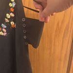 Jack by BB Dakota -  jumpsuit black with embroidered flowers size large Photo 4