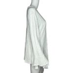 Cut Loose Shirt Womens Medium White Bell‎ Sleeve Neutral Bohemian Chic Lagenlook Photo 1