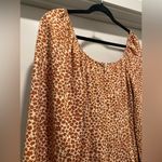 SheIn Cream & Orange Ditsy Floral Long-Sleeve Square Neck Mini Dress - S Photo 11