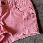 Bongo Women's y2k Pink Distressed Micro Mini  Denim booty‎ shorts  Size 5 Photo 2