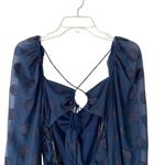 For Love & Lemons Lula Mini Navy Blue Polka Dot Dress size small Photo 7