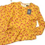 Reformation NWT Josephine in Yellow Amelia Vintage Rose Floral Midi Dress 10 Photo 3