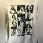 Taylor Swift The Eras Tour White Sweatshirt With Hood Women’s Size M Photo 4