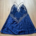 Victoria's Secret Y2K  Blue Lace Lingerie Mini Slip Sz Medium Photo 3