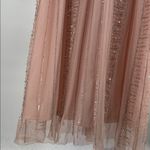 Adrianna Papell  Blush Sequin Dress sleeveless floor length flowy 12 formal party Photo 8