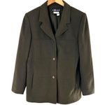 Sag Harbor Dark Olive Army Green 100% Wool Blazer Size 12 Photo 0