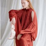 Mother of Pearl NWT Eleanor Cold Shoulder Dress in Rust Size Large Orange Photo 2