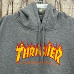 Thrasher  Magazine Cropped Flame Logo Hoodie  Photo 1