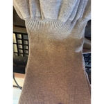 Anthropologie John & Jenn Gray Mock Neck Ribbed Ruffled Hem‎ Sweater Size Small Photo 4