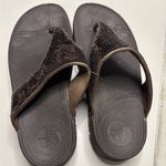 Fit Flop Bronze Sequins Micro Wobble Board Workout Flip Flop Sandals Size 8 (39) Photo 2