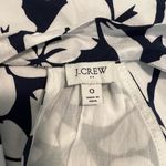 J.Crew Bow Neck Halter Cotton Mini Floral Tropical Shift Dress Navy White Size 0 Photo 6