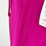 Eileen Fisher Sheer Silk Georgette Boat Neck Sleeveless Midi Dress Sangria M NWT Photo 12