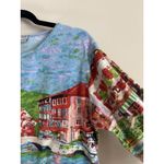 Y2K Take Two Womens Large Shirt Cityscape Waterfront Venice Graphic T 90s 2000s Pink Photo 4