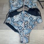 Reiss Megan printed cut out swimsuit baiting suit navy floral one piece size 10 Photo 8