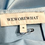 We Wore What Midi Skirt Women's Medium Light Blue Satin Tie Back A-Line NWOT Photo 6