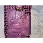 Banana Republic Women's Purple Tweed & leather Clutch Photo 7