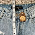 The Vintage Shop Distressed Denim Jeans With Hand Embellished Lace Added Large Photo 2